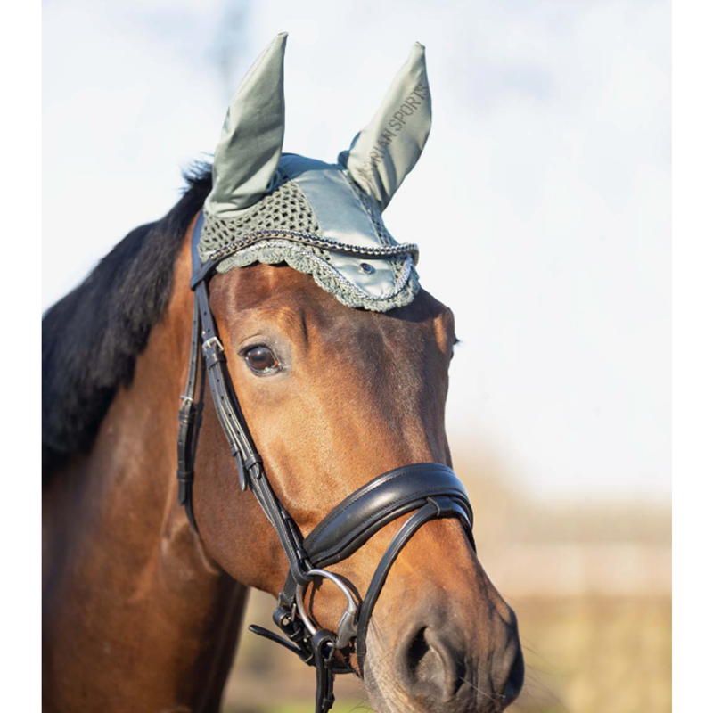 QHP Gloss Ear Net - Olive-1